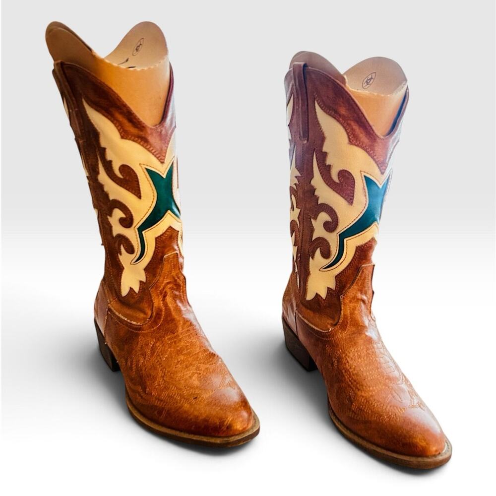 Matisse Stampede 2 Western Cowboy Boots Brown Turquoise Women’s 8.5 - Picture 4 of 16